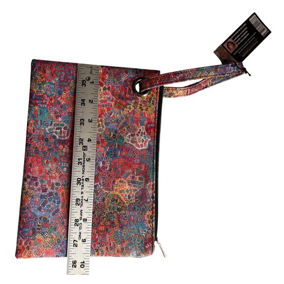 Utopia Colorful Wristlet Clutch With Zipper/Interior Pockets Made In Australia - Picture 5 of 7